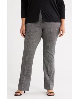 Lyssé E Stretch Ponte Jacquard Wide Leg Pants - Gray