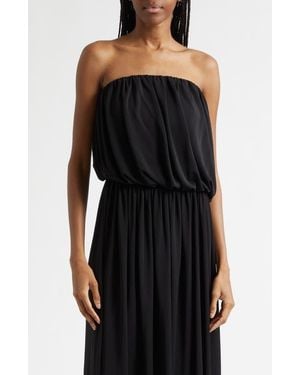 Cinq À Sept Calden Strapless Bubble Hem Top - Black