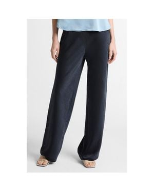Vince Colette High Waist Fluid Satin Bias Pants - Blue