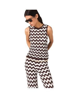 Maje Zigzag Crochet Top - Multicolor