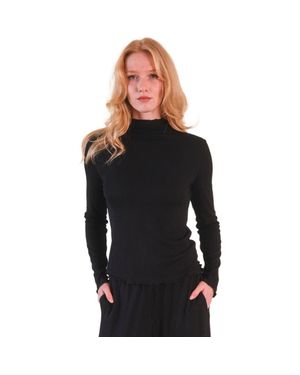 Poplinen Norma Modal Ribbed Turtleneck - Black