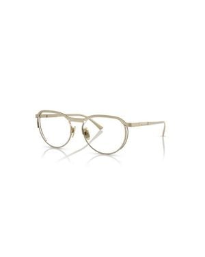 Ferrari 55Mm Oval Optical Glasses - Metallic