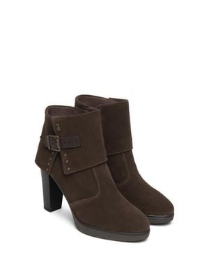 Nero Giardini Cuff Platform Bootie - Brown