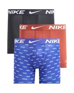 Nike 3-Pack Dri-Fit Essential Micro Boxer Briefs - Blue