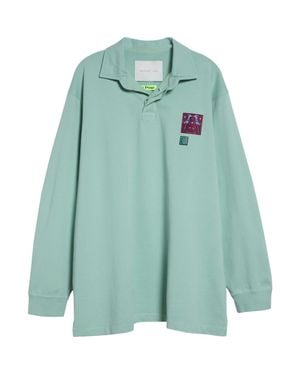Conner Ives Neon Organic Cotton Rugby Shirt - Green