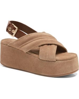 Free People Beach Party Platform Sandal - Brown