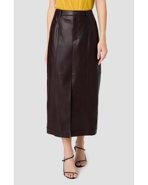 French Connection Madeline Faux Leather Midi Skirt - Black