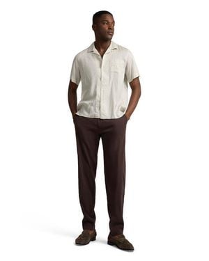 Onia Stretch Linen Trouser - Brown