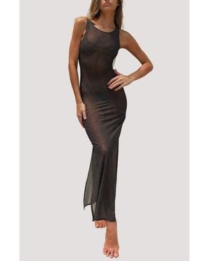Stone Fox Konda Sheer Mesh Cover-Up Maxi Dress - Multicolor