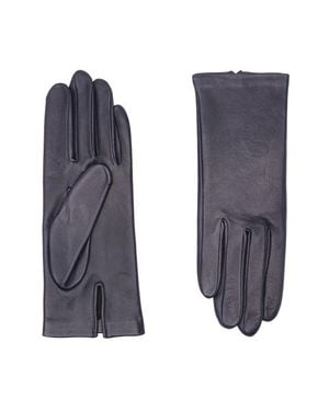 Agnelle Kate Leather Gloves - Gray