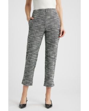 Hue Stretch Bouclé Skimmer Pants - Gray