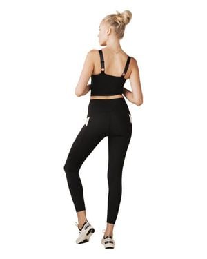 Losano Criss-Cross Pocket Legging - Black