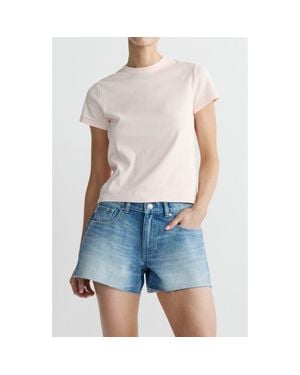 DL1961 Abby High Waist Cutoff Denim Shorts - Blue