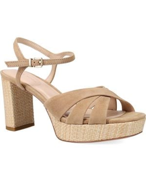 Pelle Moda Petina Ankle Strap Platform Sandal - Metallic