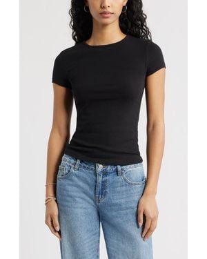 BP. Stretch Cotton Blend Baby Tee - Black