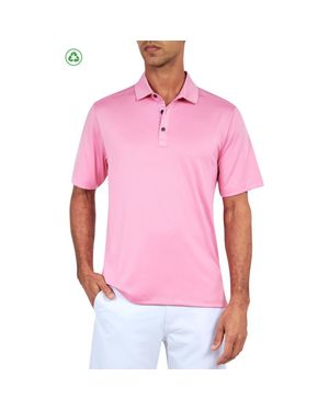Con.struct Regular Fit Solid Recycled Performance Golf Polo - Pink