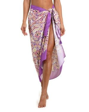 Sunshine 79 Lilac Cascade Cover-Up Pareo - Red