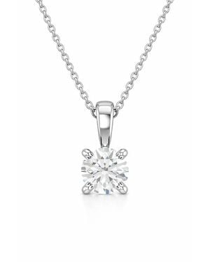 Balacia Solitaire Diamond Necklace - White