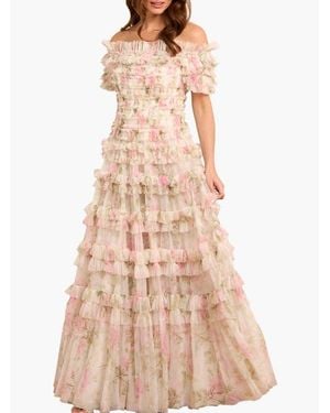 Needle & Thread Rose Lisette Off-Shoulder Gown - Natural