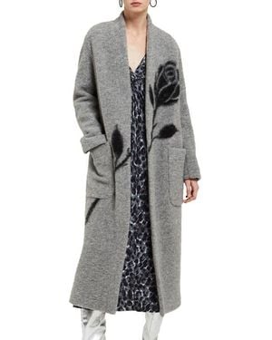 Ottod'Ame Wool-Blend Long Coat - Gray