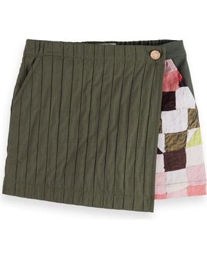 Scotch & Soda Kids' Pleated Patchwork Skort - Green