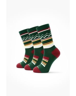 COZY ZERO Performawool Midcrew All-Season Hike Socks 3 Pack - Green