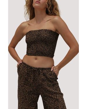 Stone Fox Strapless Tube Top - Brown