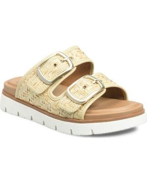 Söfft Gabby Platform Slide Sandal - Metallic