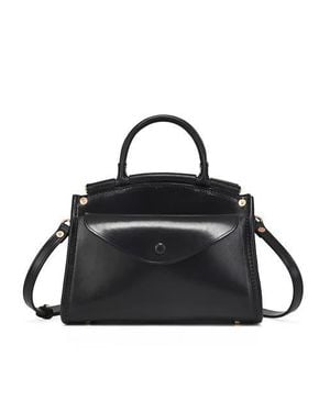 Old Trend Laurel Genuine Leather Vintage Structured Satchel - Black