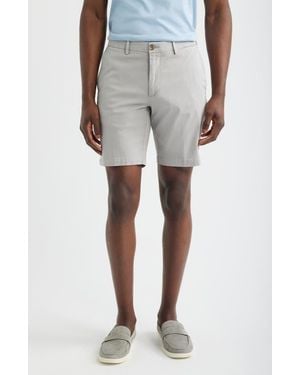 Scott Barber Savannah Stretch Cotton Twill Shorts - Gray