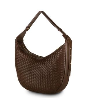 Youzey The Crescent Woven Shoulder Bag - Brown