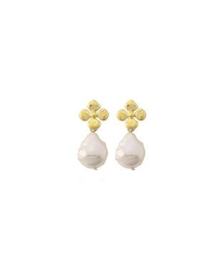 PERACAS Bambi Floral Earrings - Metallic