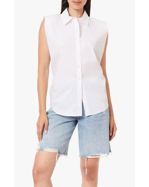 Habitual Tie Back Sleeveless Shirt - Blue