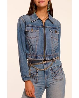 Ramy Brook Jannah Crop Nonstretch Denim Jacket - Blue