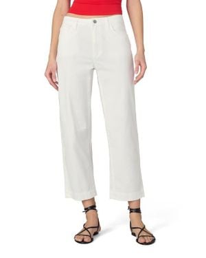 Joe's Jeans The Wilder High Waist Crop Relaxed Barrel Jeans - White