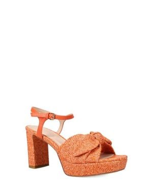 Pelle Moda Penni Ankle Strap Platform Sandal - Orange