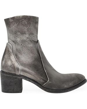 Madison Maison Distressed Ankle Boot - Gray
