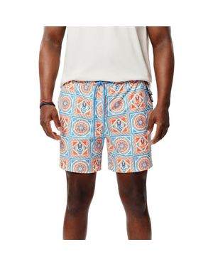 Psycho Bunny Frank All Over Swim Trunks - White