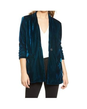 Endless Rose Velvet Blazer - Blue