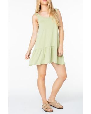 Roxy Still Salty Cotton Minidress - Green