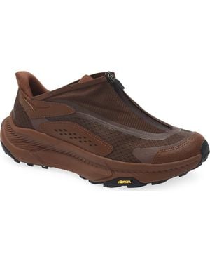 Hoka One One Gender Inclusive Project Transport Zip Sneaker - Brown