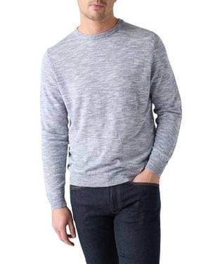 Robert Talbott Robbins Linen Silk Crewneck Sweater - Blue