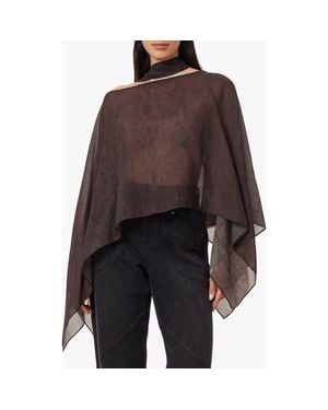 Habitual Scarf Top - Brown
