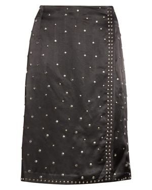Wales Bonner Cosmic Studded Faux Wrap Satin Midi Skirt - Gray