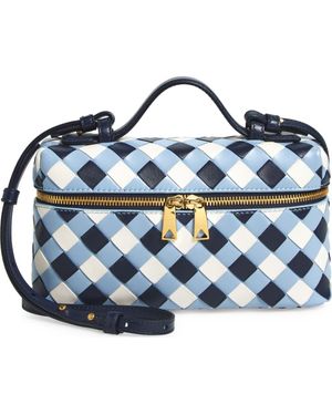Bottega Veneta Bang Bang Tricolor Intrecciato Vanity Case - Blue