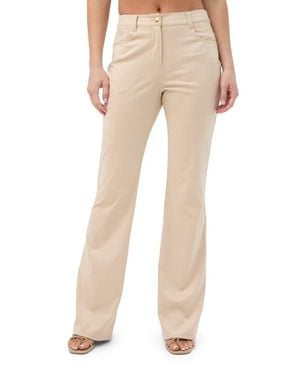 Trina Turk Apple Bottom Faux Suede Flared Pant - Natural