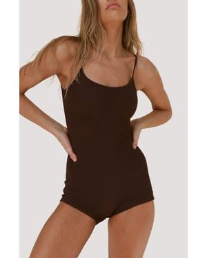 Stone Fox Bobby Surf One-Piece Swimsuit - Brown