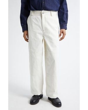 Ami Paris Cotton Worker Pants - White