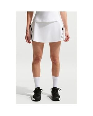 Nike Court Advantage Dri-Fit High Waist Tennis Skort - White