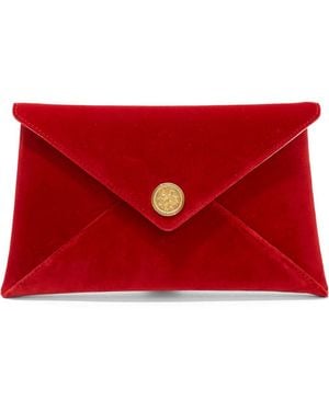 Altuzarra Medallion Velveteen Envelope Clutch - Red